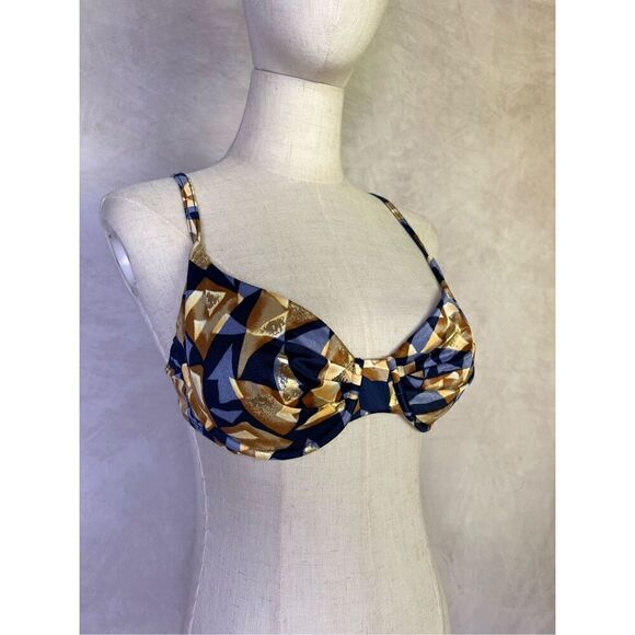 Vintage 1990s Bikini Top Swimsuit Bathing Suit - Picture 2 of 5